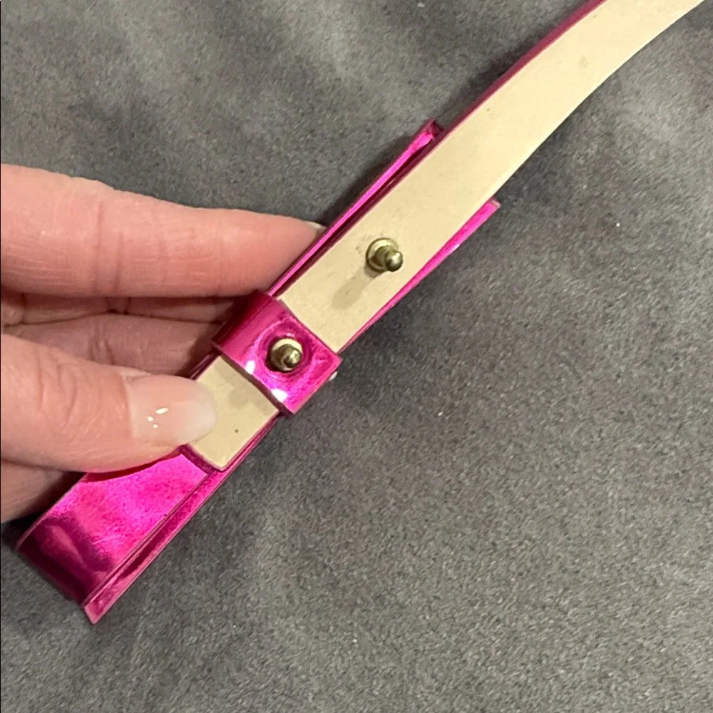 Kate Spade Fuchsia Metallic Bow Girls Belt